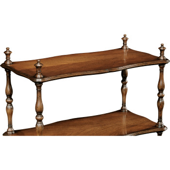 Mahogany Four-Tier Étagère with Serpentine Shelf