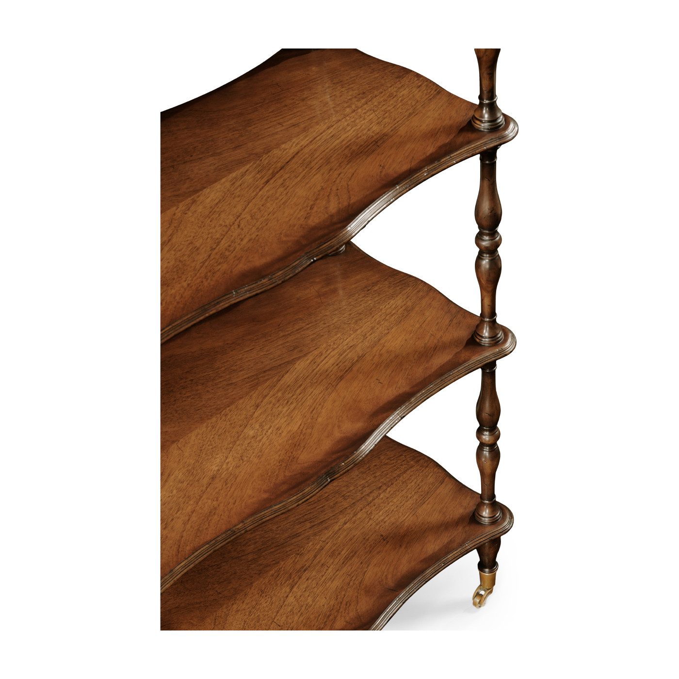 Mahogany Four-Tier Étagère with Serpentine Shelf