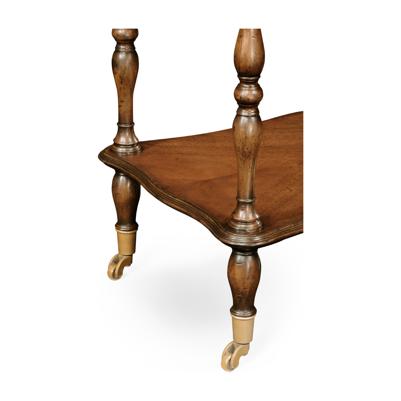 Mahogany Four-Tier Étagère with Serpentine Shelf