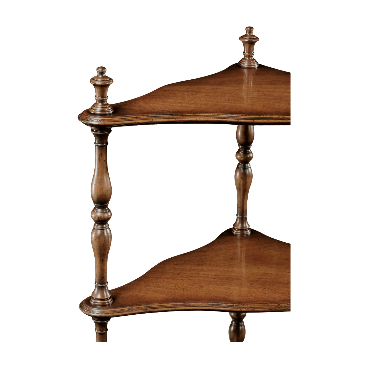 Mahogany Five-Tier Corner Étagère