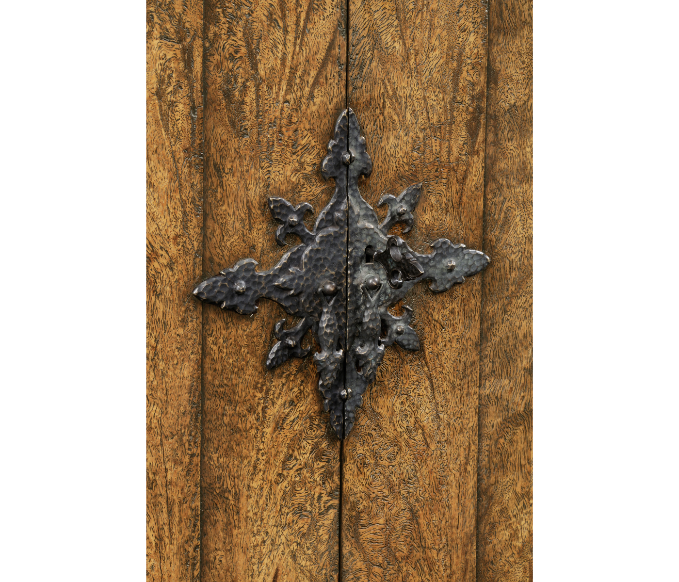 Spanish style crotch walnut drinks cabinet