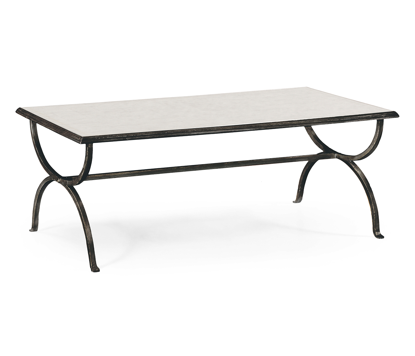 Églomisé & Bronze Iron Coffee Table