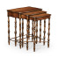 Mahogany Nest of Three Tables Turned Legs