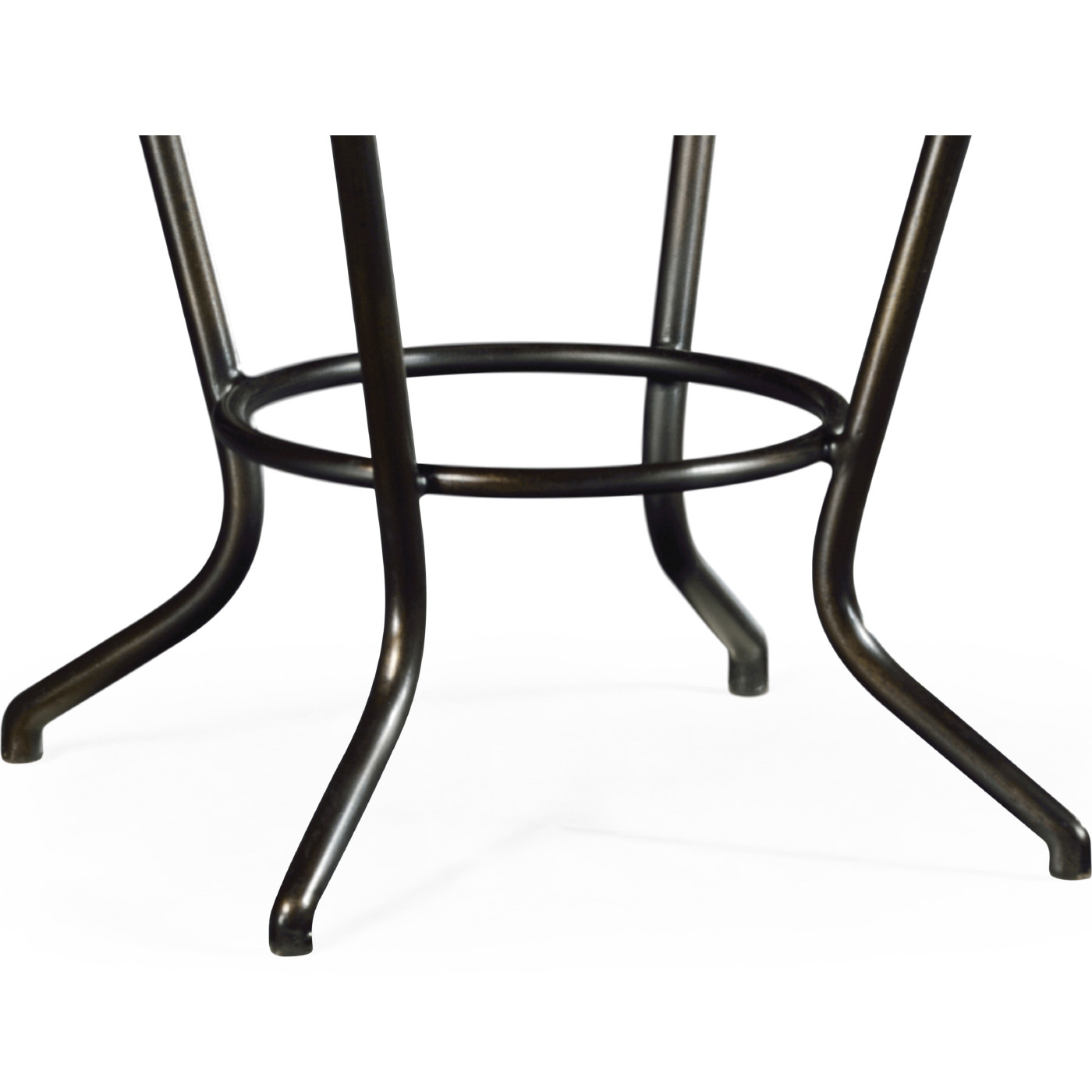 Leather top & bronze iron side table