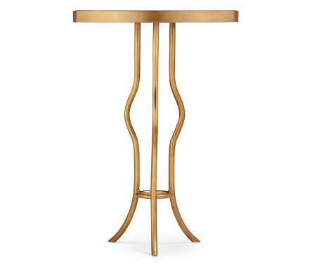 Églomisé & Gilt Iron Round Wine Table