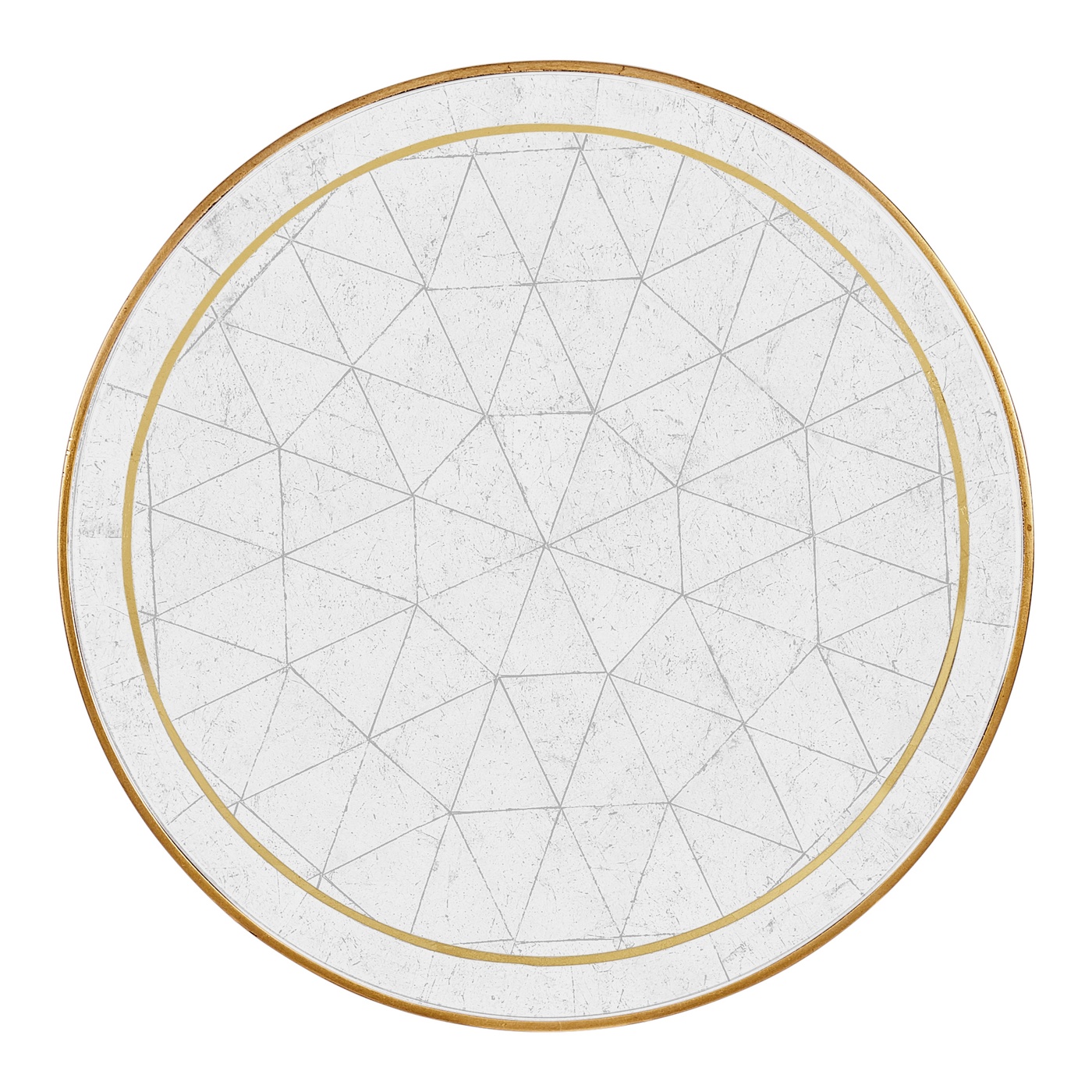 Églomisé & Gilt Iron Round Wine Table