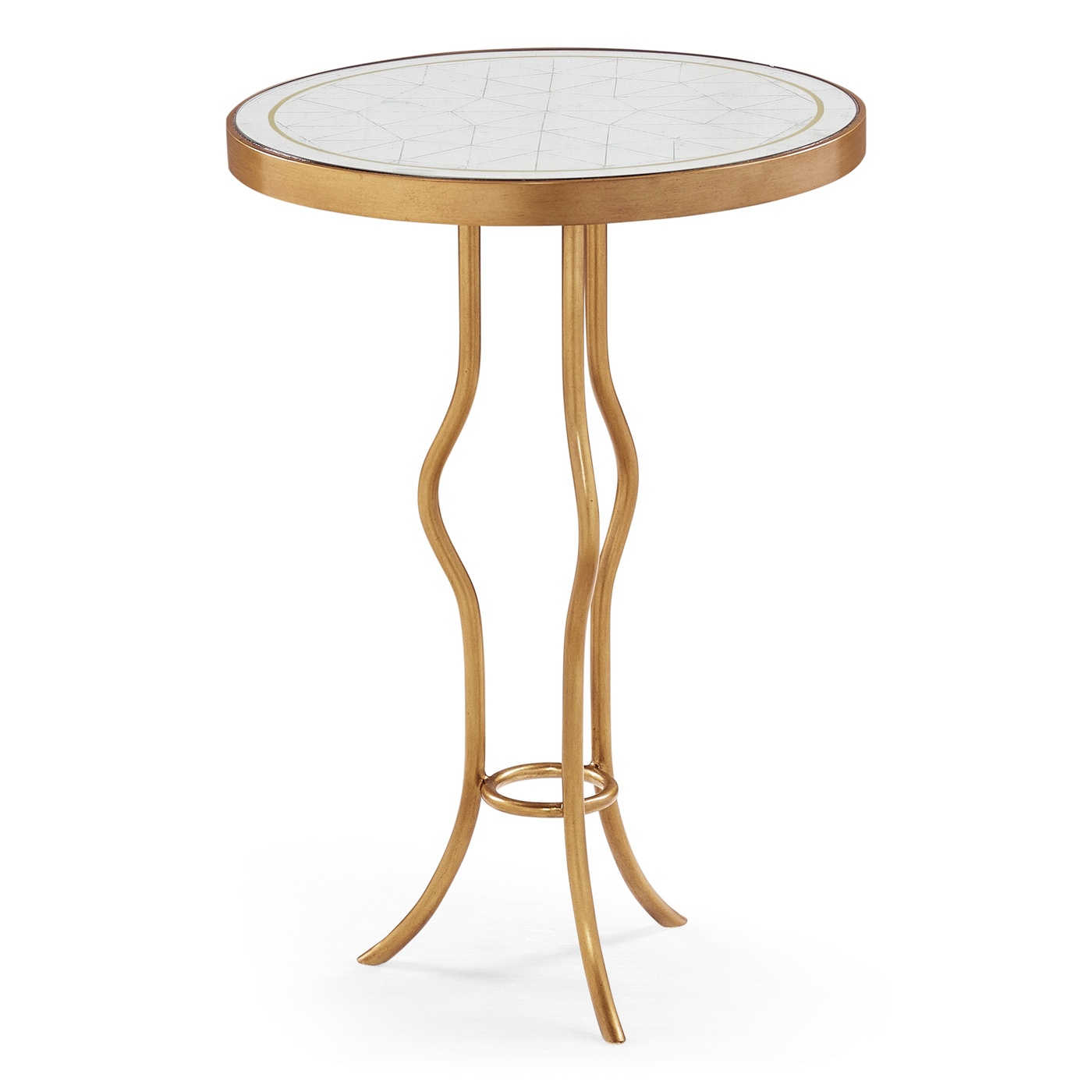 Églomisé & Gilt Iron Round Wine Table