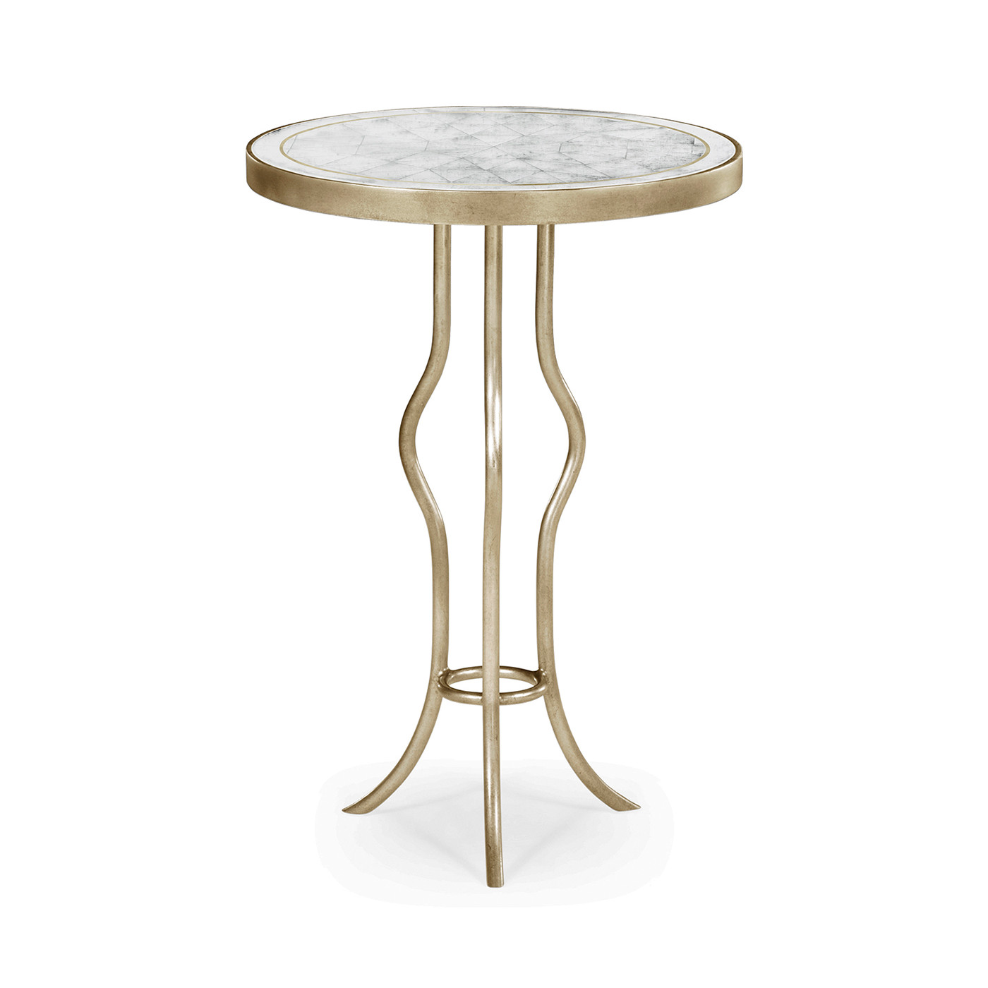 Églomisé & Silver Iron Round Wine Table