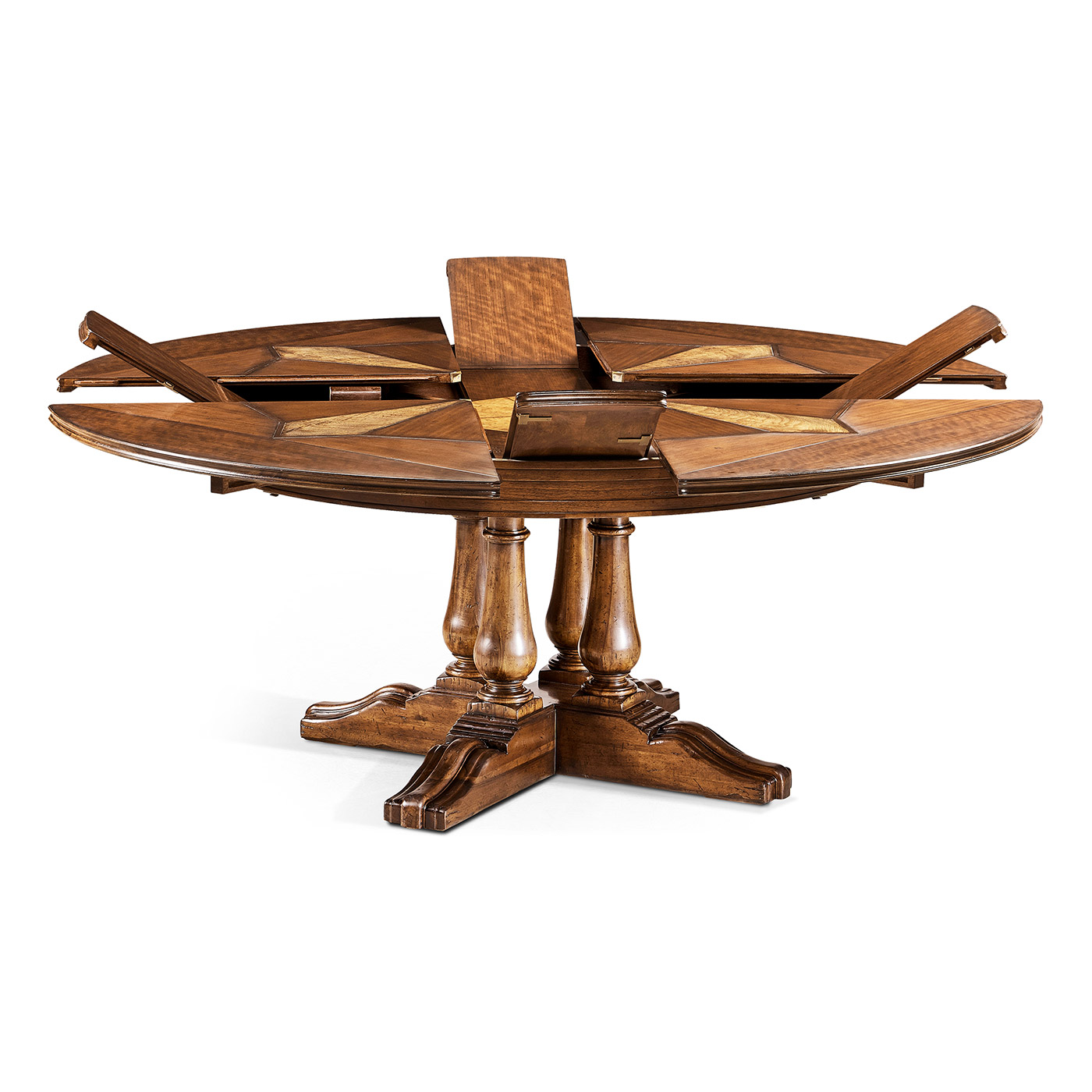 Round Country Extending Dining Table 59