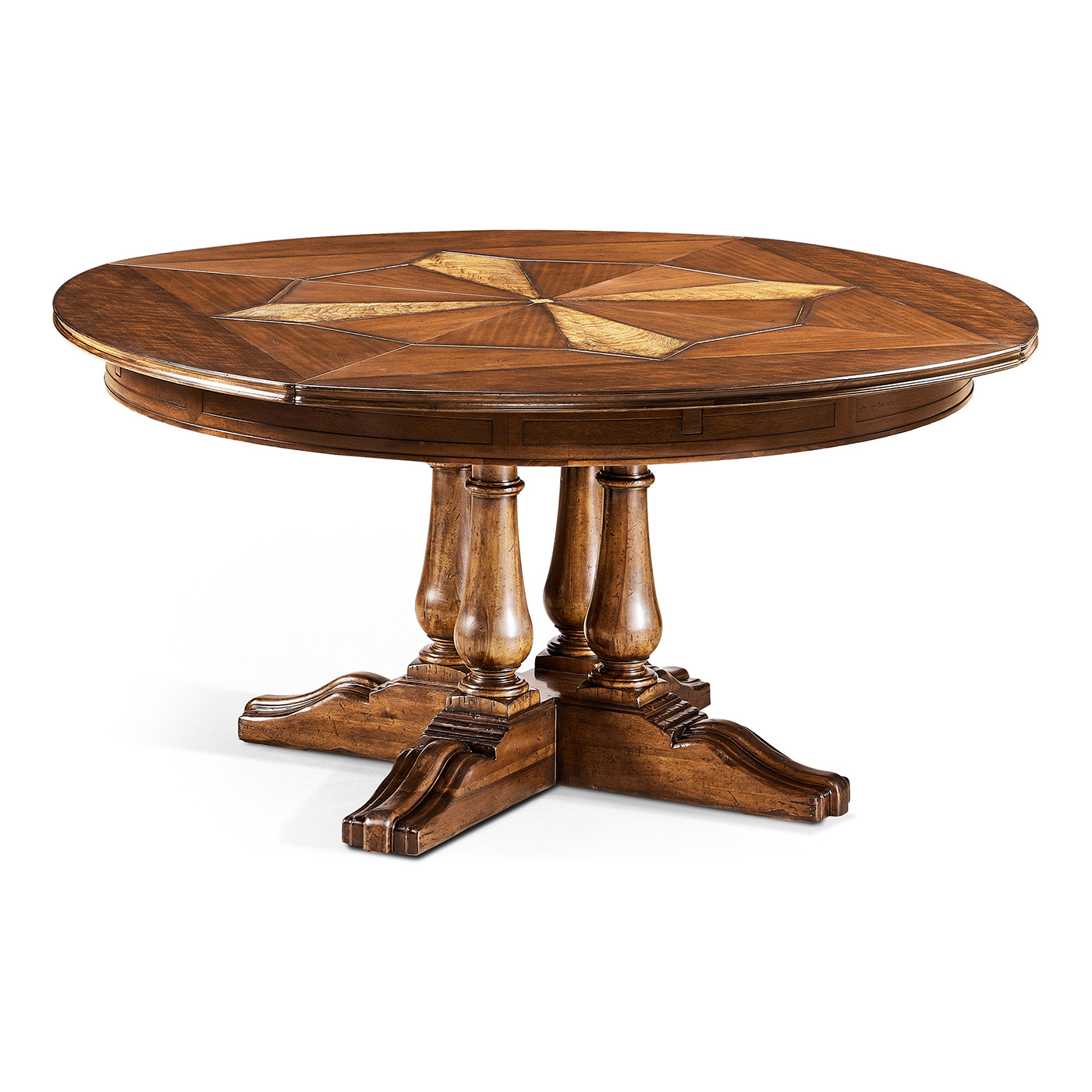 Round Country Extending Dining Table 59