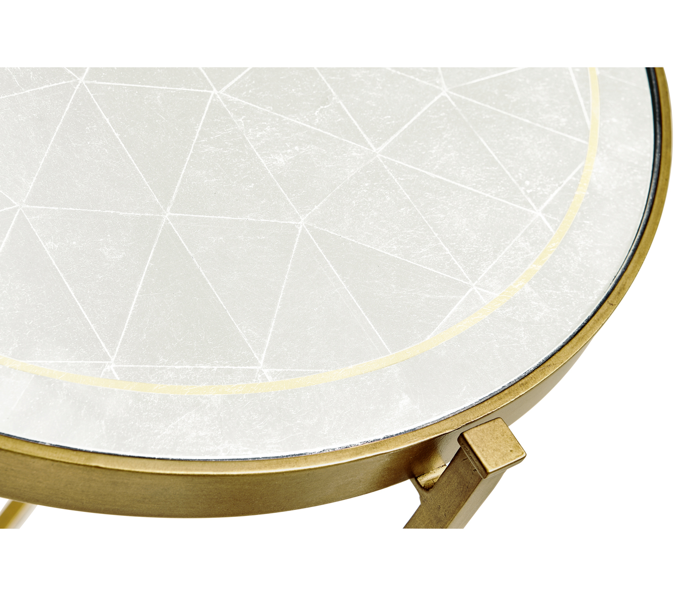 Églomisé & Gilded Iron Medium Lamp Table