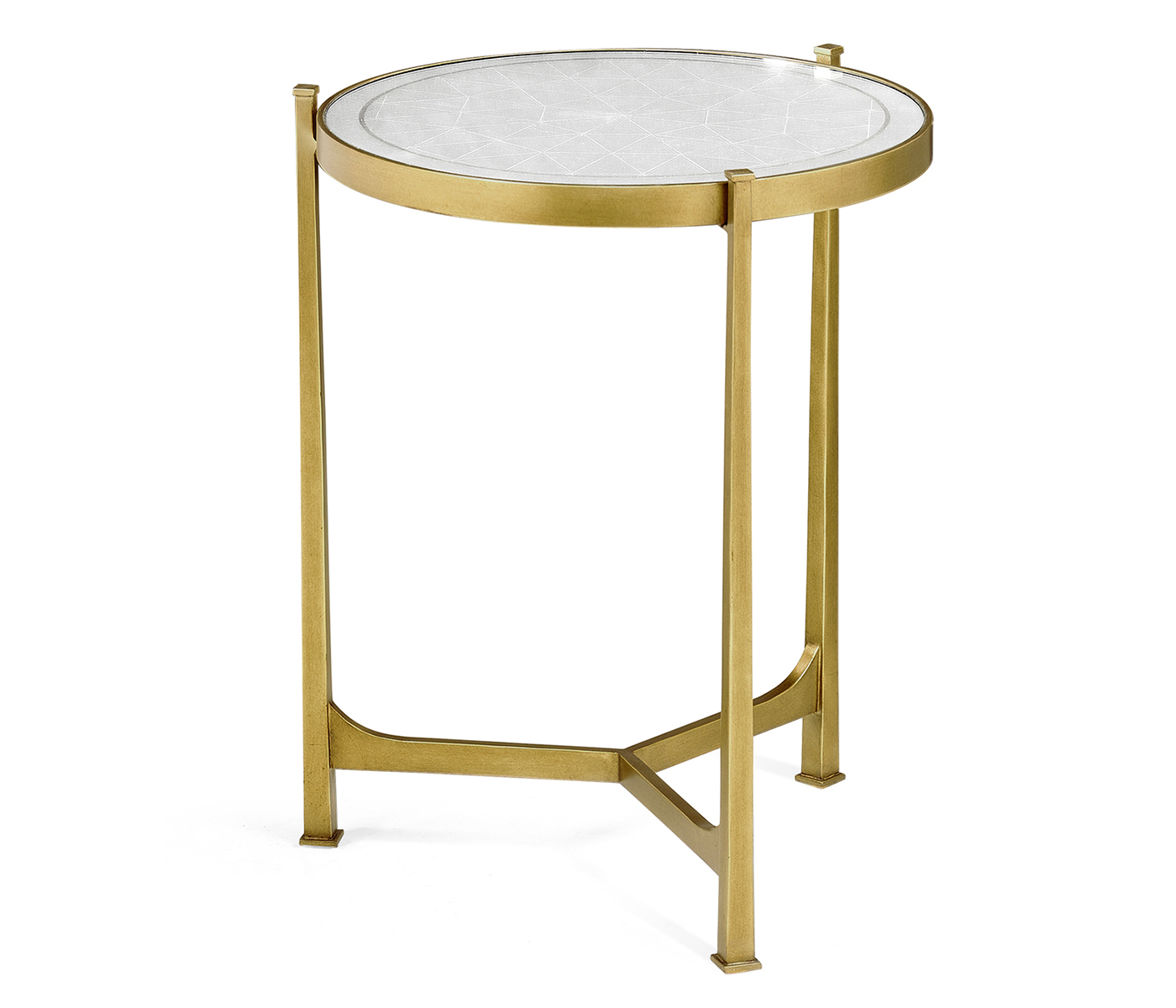 Églomisé & Gilded Iron Medium Lamp Table