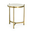 Ivory Scagliola & Gilded Medium Iron Lamp Table