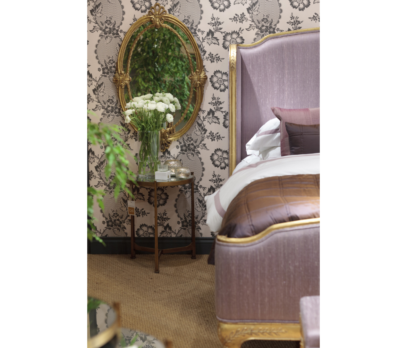 Shagreen Green & Gilded Medium Iron Lamp Table 