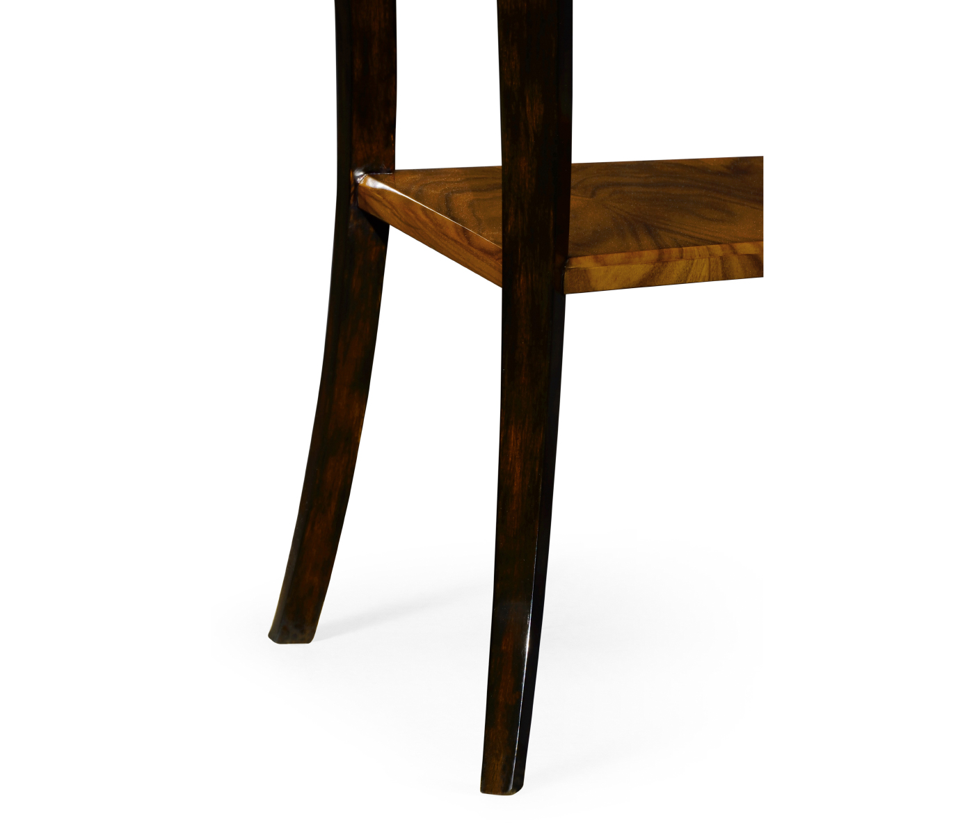 Art Deco High Lustre Rectangular Side Table with Drawer 