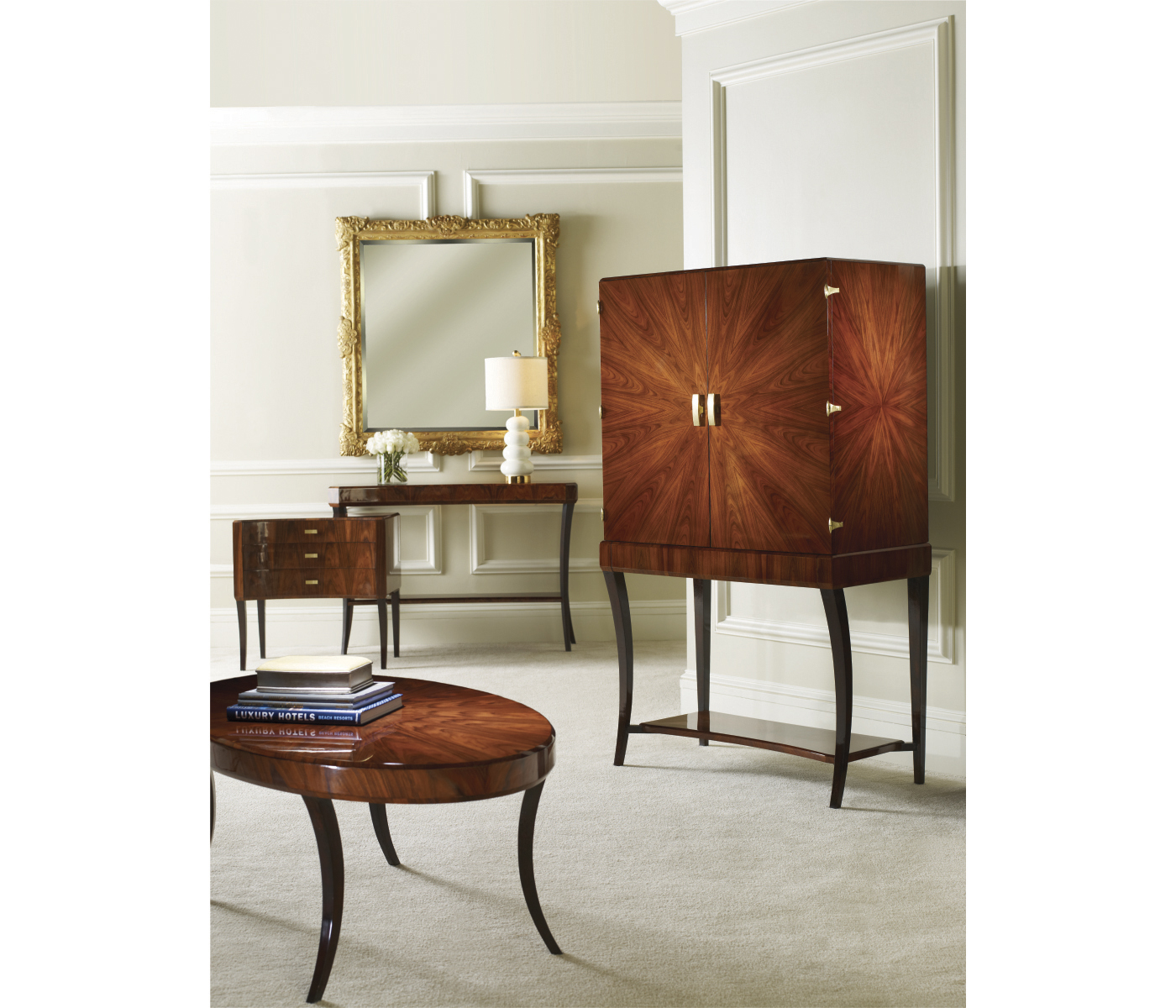 Art Deco Satin Console Table