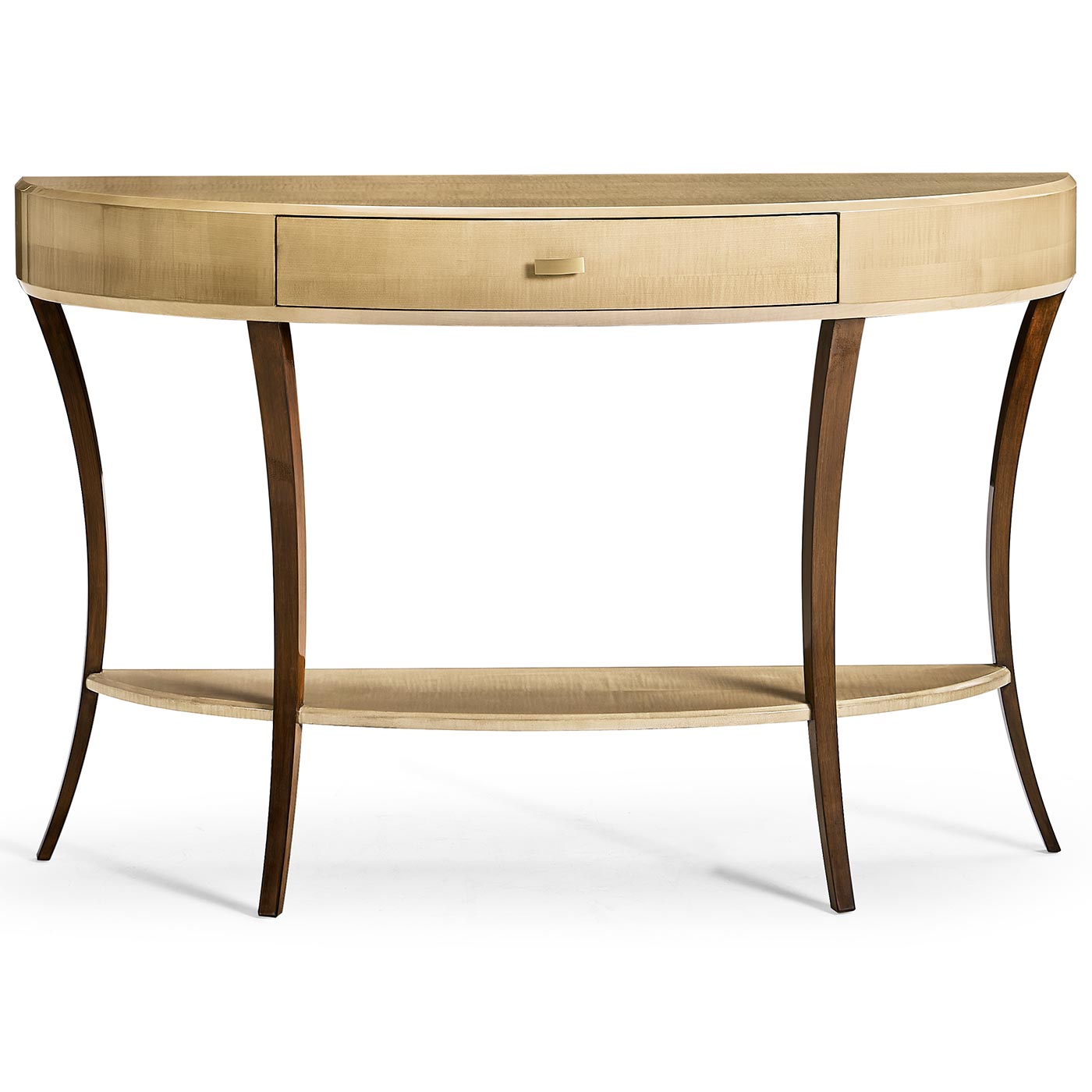 Art Deco Large Demilune Console Table with Drawer