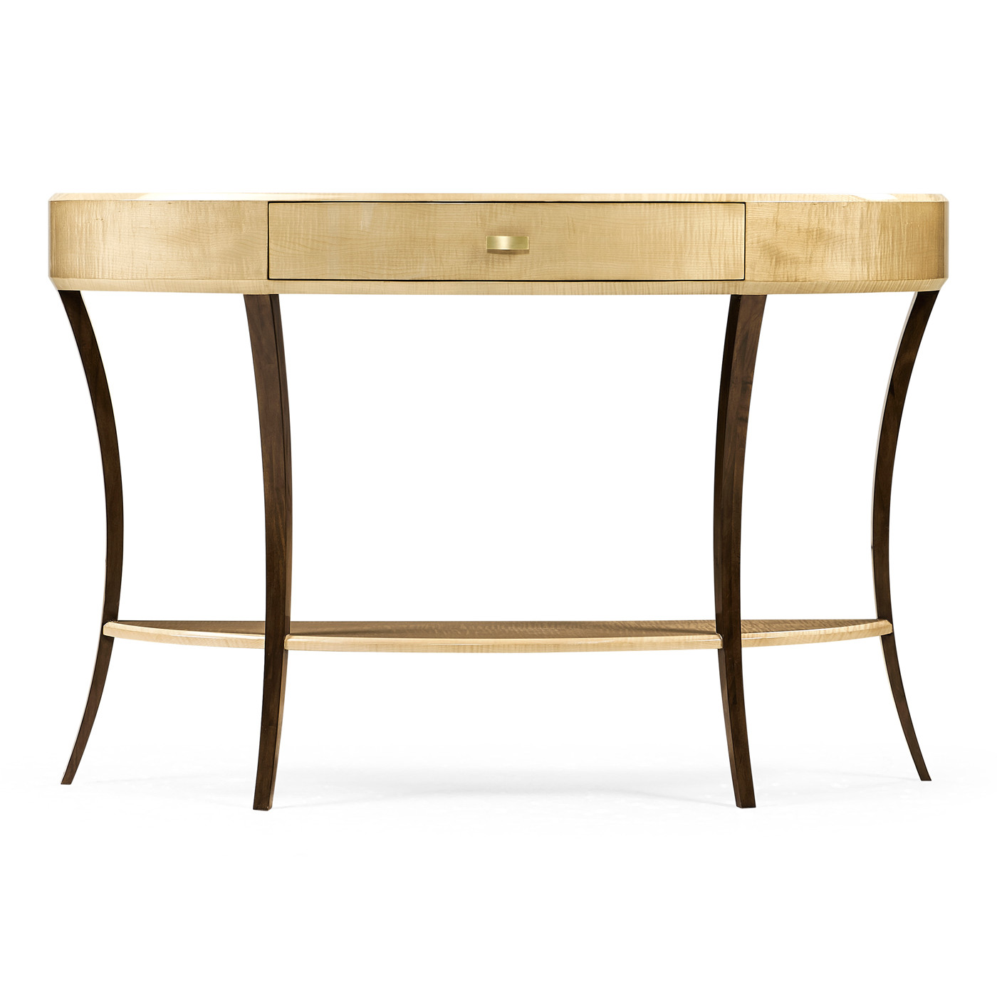 Art Deco Large Demilune Console Table with Drawer