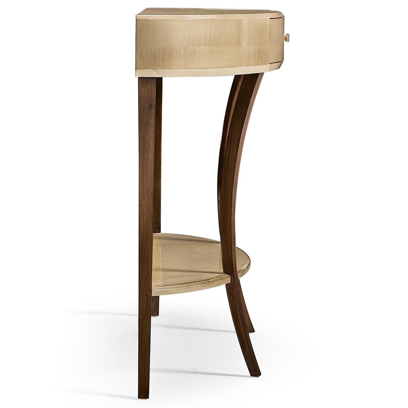 Art Deco Large Demilune Console Table with Drawer