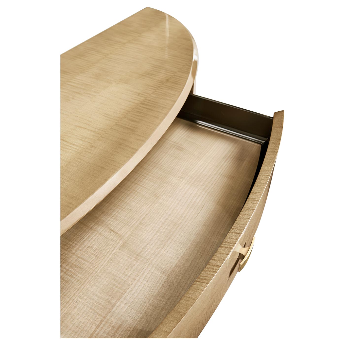 Art Deco Large Demilune Console Table with Drawer