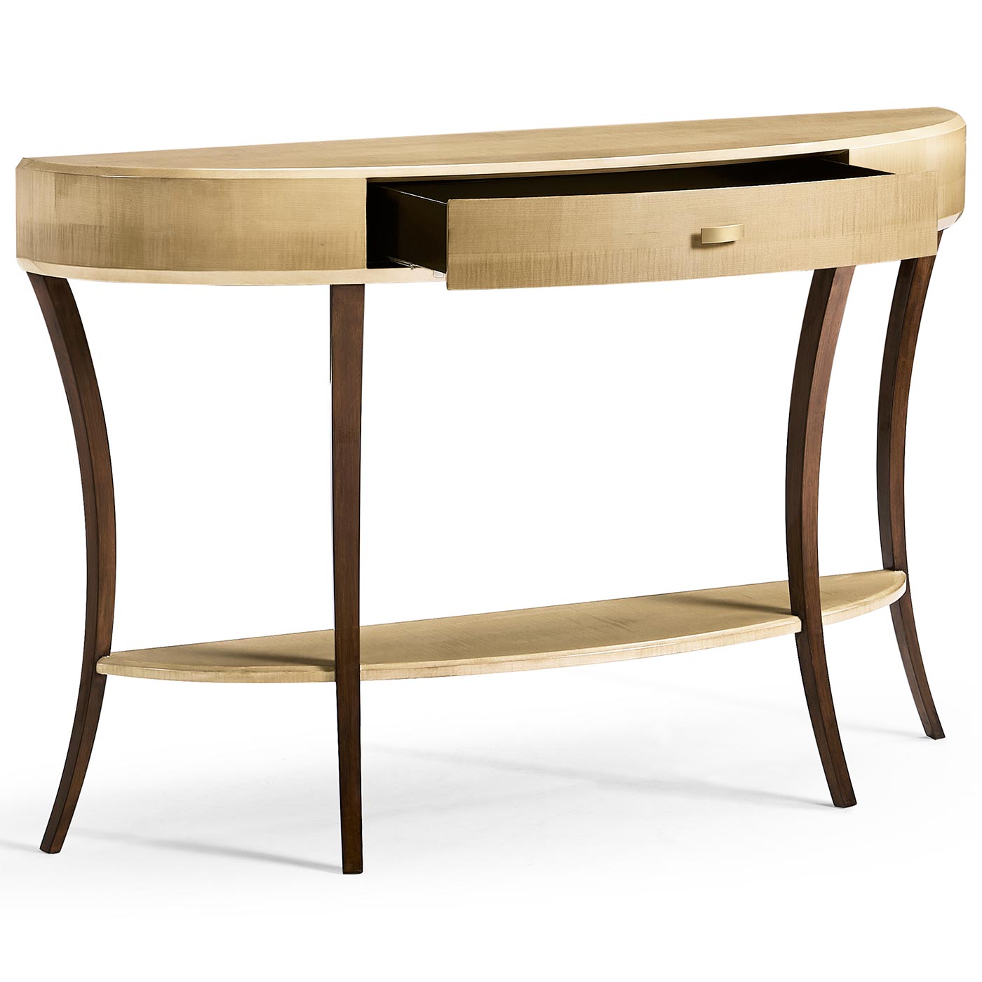 Art Deco Large Demilune Console Table with Drawer