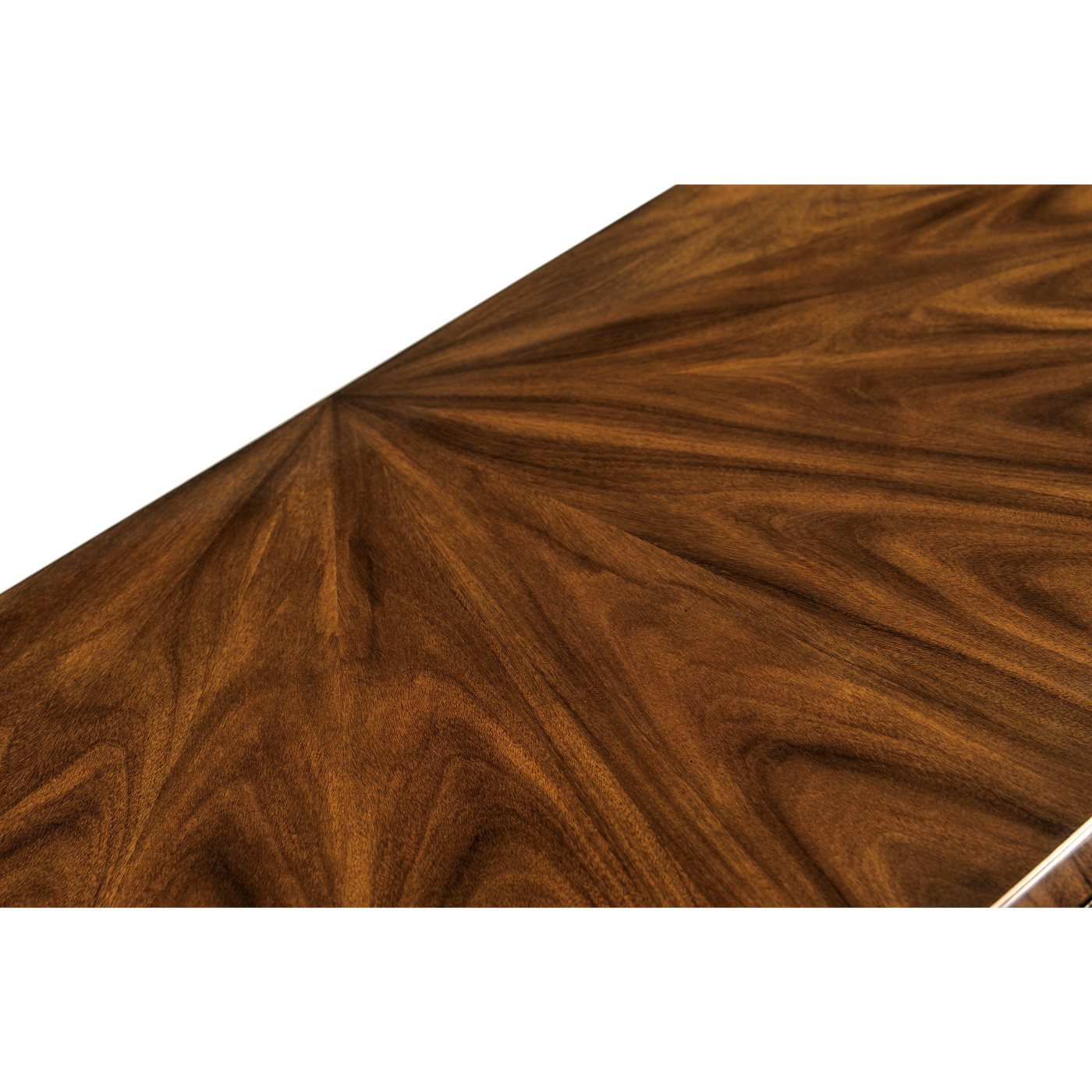 Art Deco High Lustre Large Demilune Console Table with Drawer