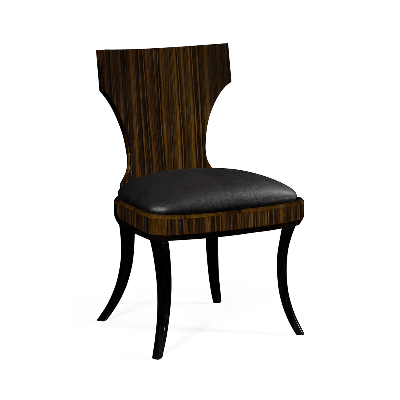 Art Deco Macassar Ebony High Lustre Klismos Chair