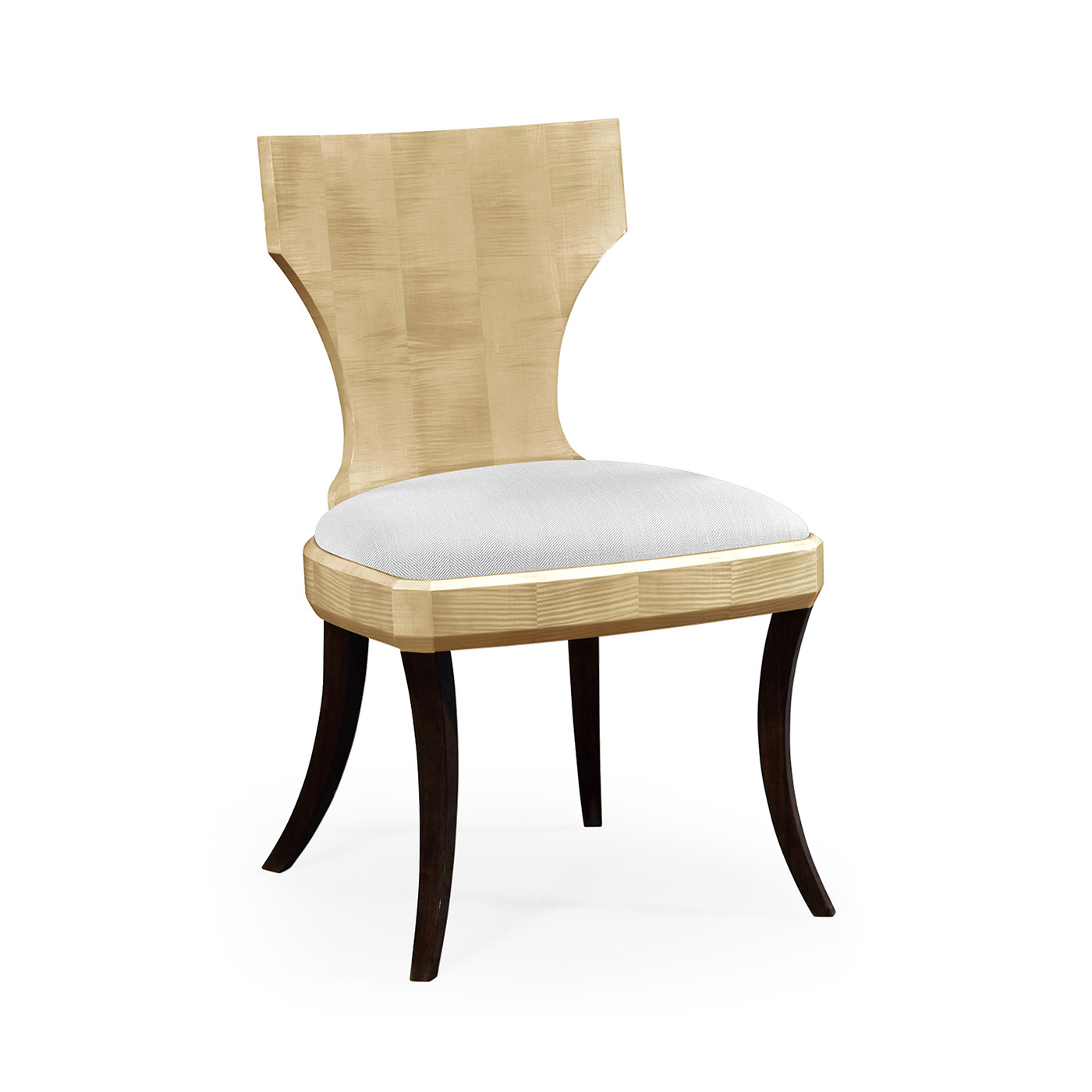 Art Deco Champagne High Lustre Klismos Chair