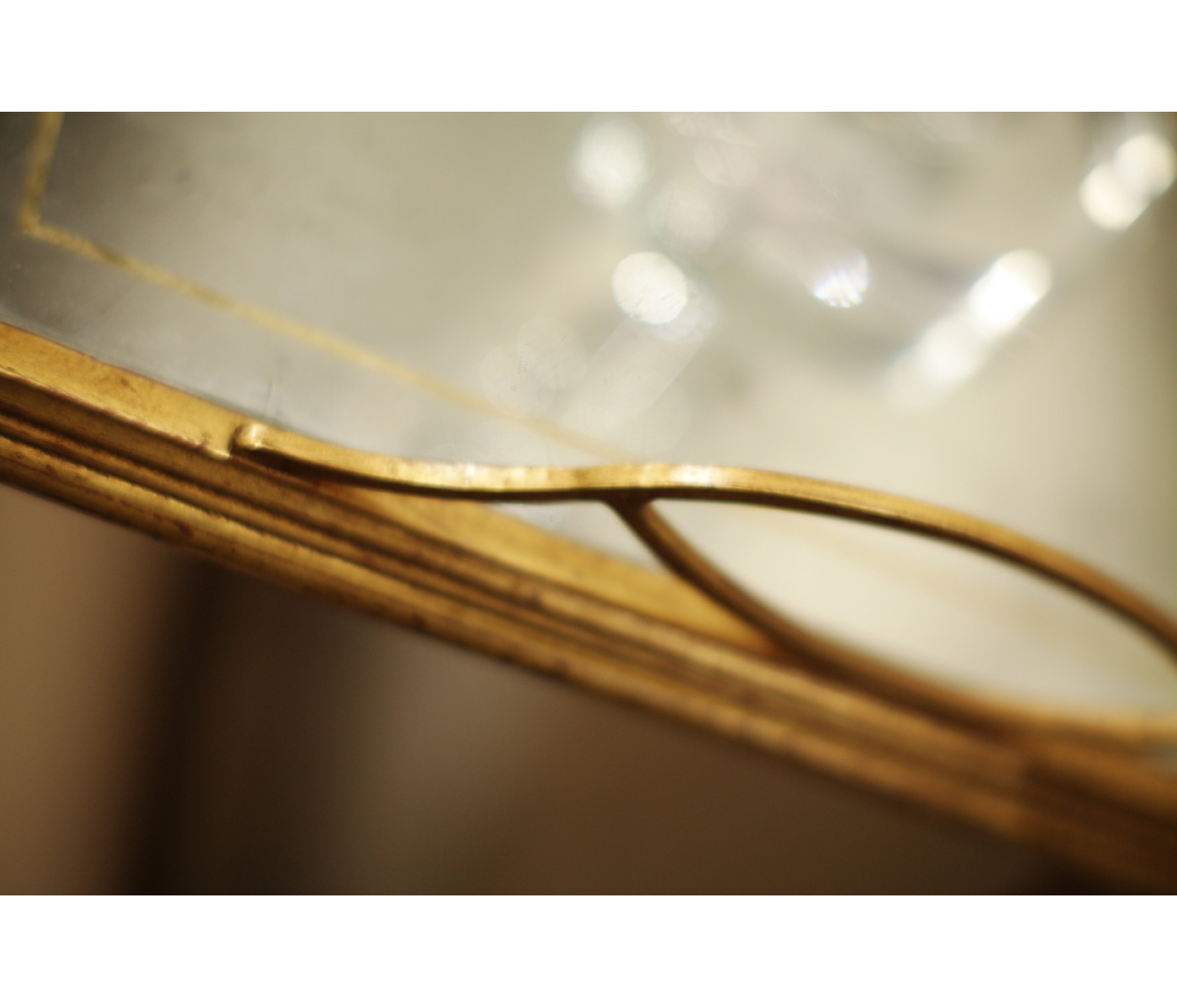 Églomisé & Bronze Iron Drinks Table