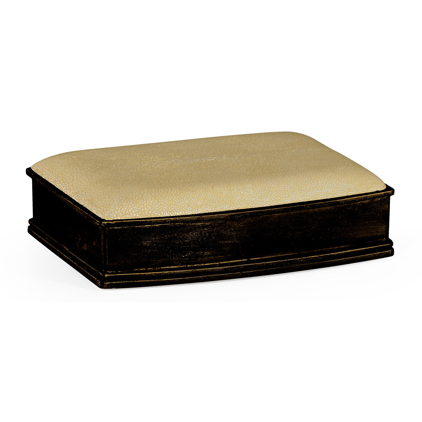 Faux Shagreen Bronze Box (Cream)