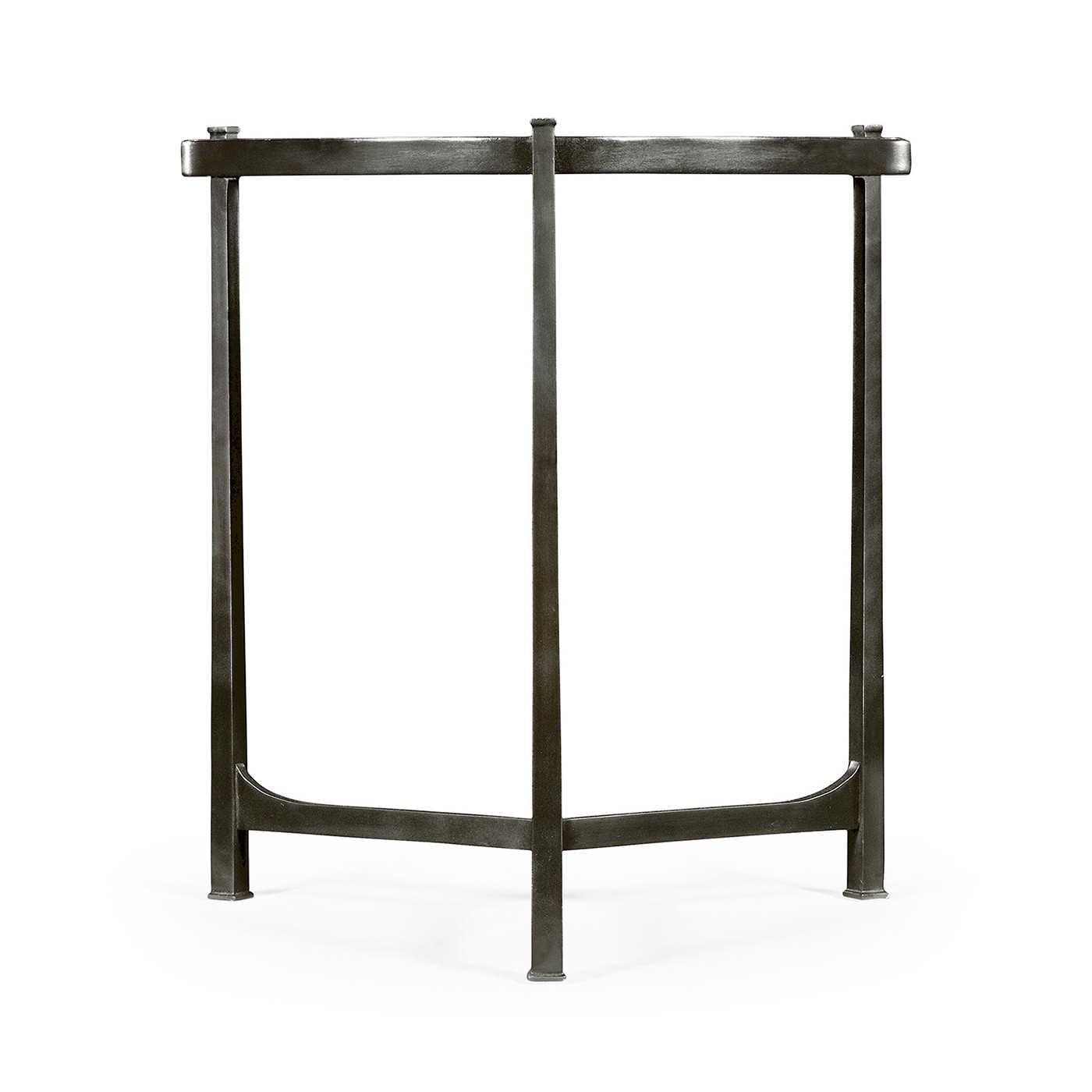 Large Églomisé & Bronze Iron Lamp Table