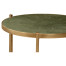 Large Green Round Faux Shagreen Gilded Side Table