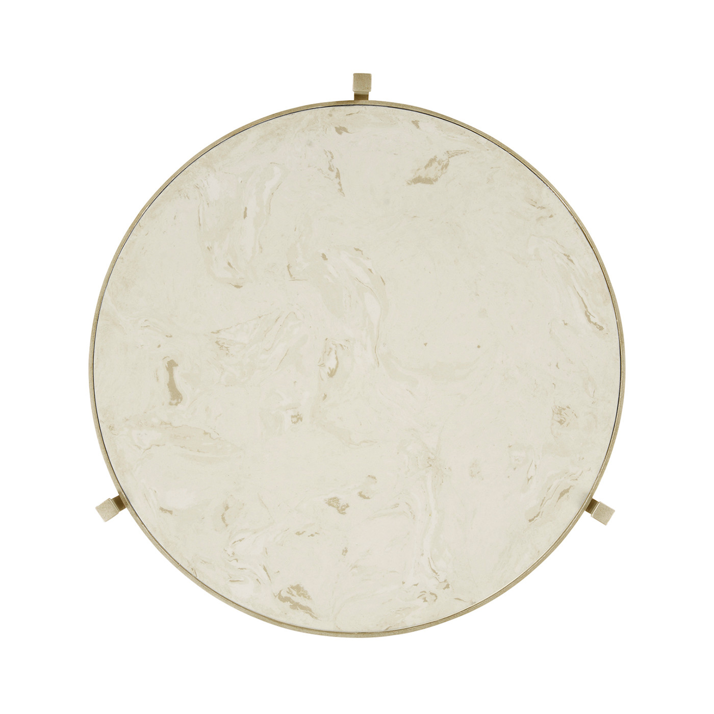 Large Scagliola & Silver Round Side Table