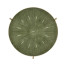 Large Green Round Faux Shagreen Silver Side Table