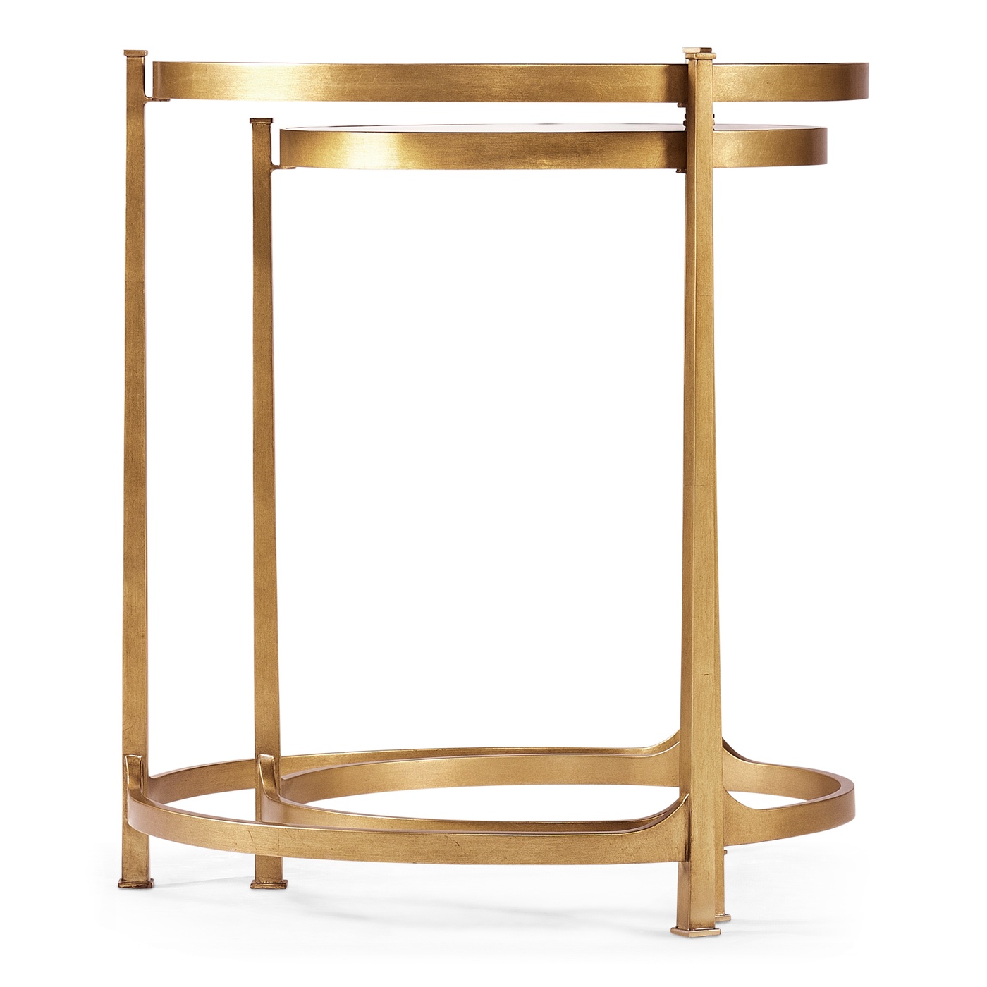 Églomisé & Gilded Iron Round Nest of Tables