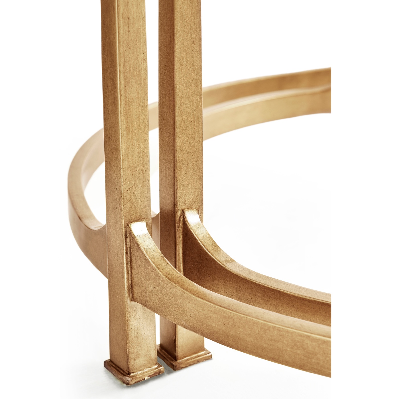 Églomisé & Gilded Iron Round Nest of Tables