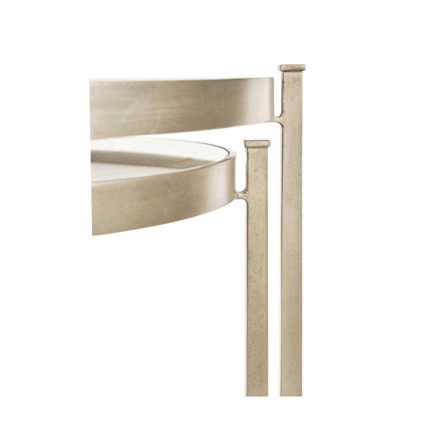 Églomisé & Silver Iron Round Nest of Tables