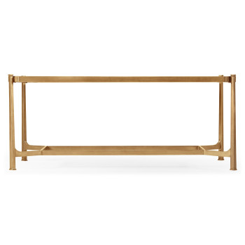 Églomisé & Gilded Iron Rectangular Coffee Table