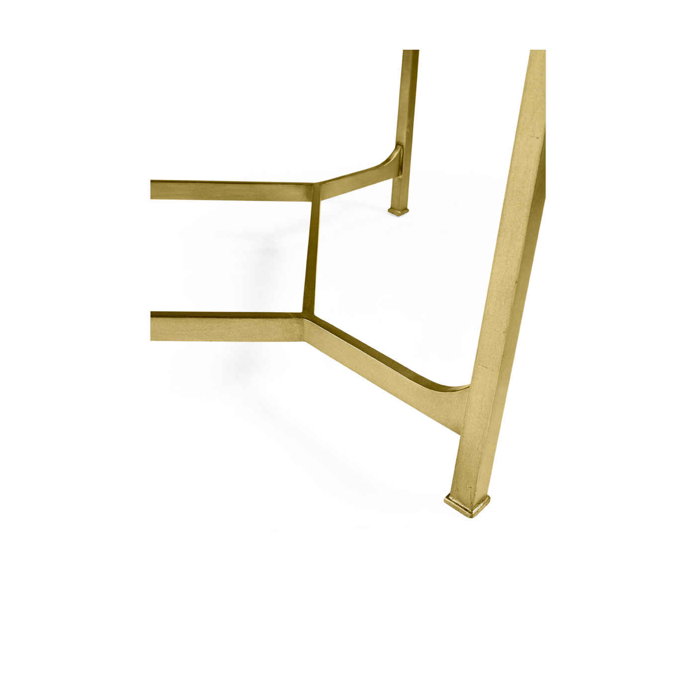 Églomisé & Gilded Iron Rectangular Coffee Table