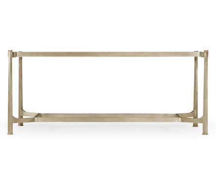 Églomisé & Silver Iron Rectangular Coffee Table