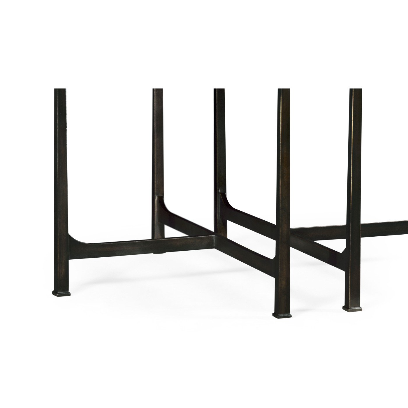 Églomisé & Bronze Iron Bunching Tables