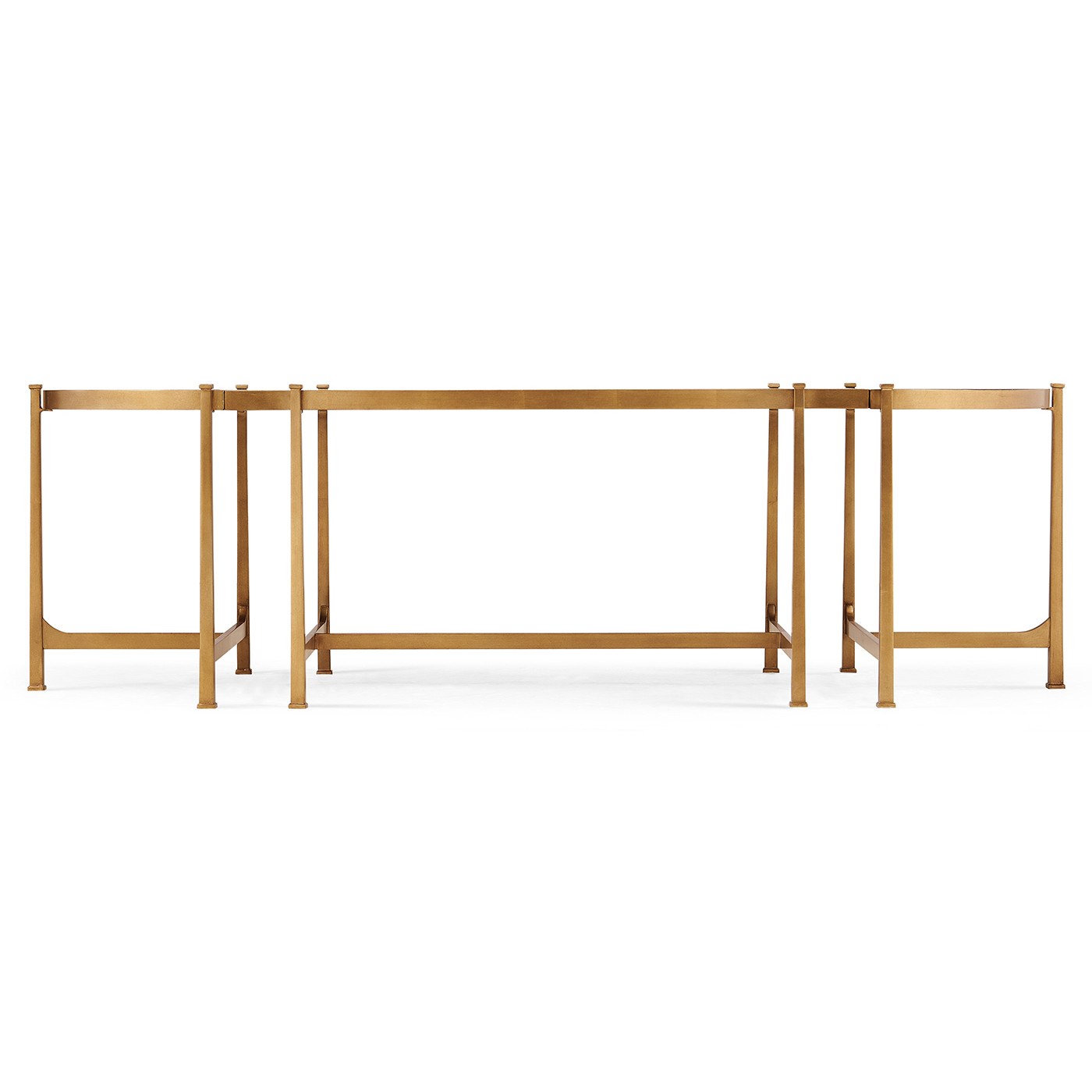 Églomisé & Gilded Iron Bunching Tables