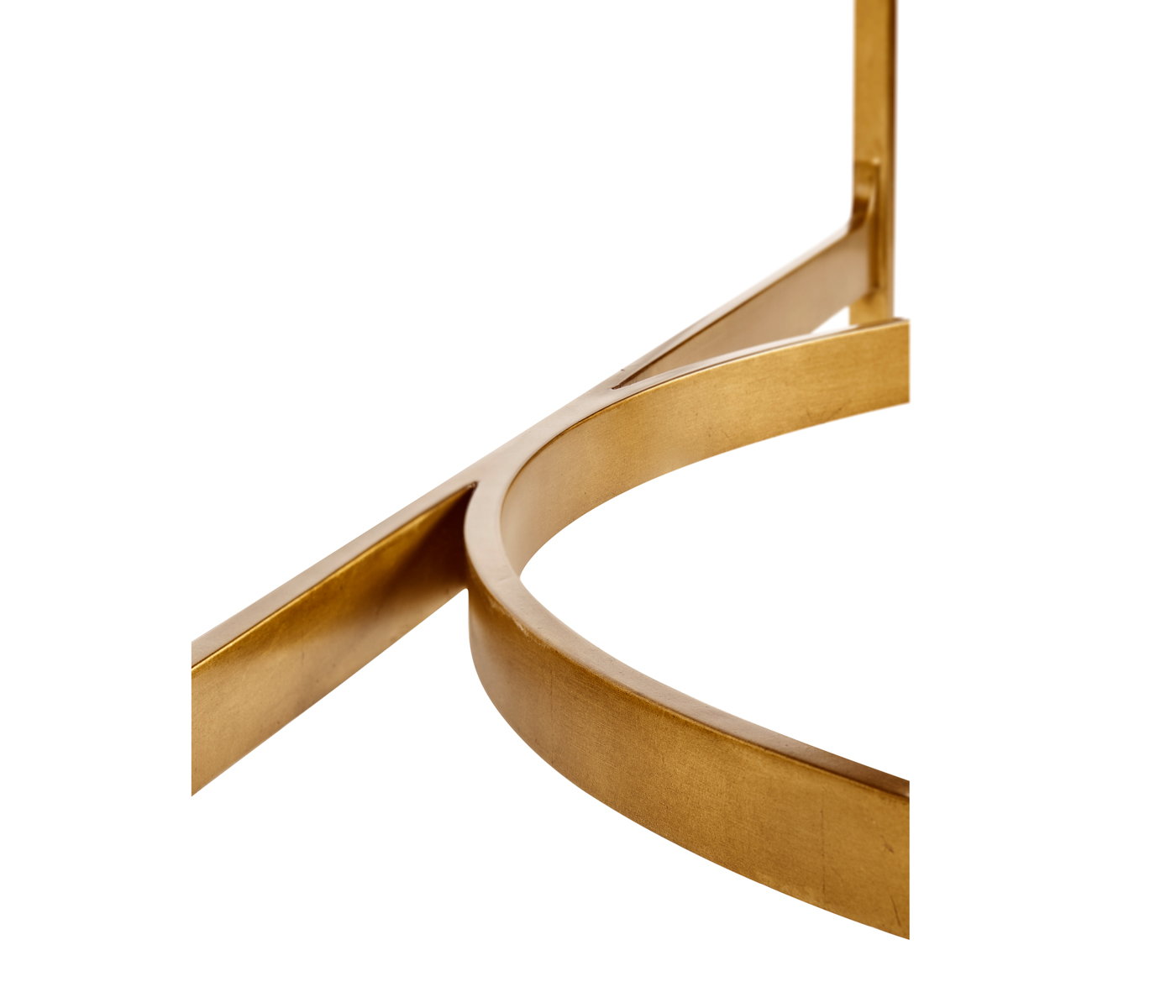 Large Églomisé & Gilded Iron Demilune Console 