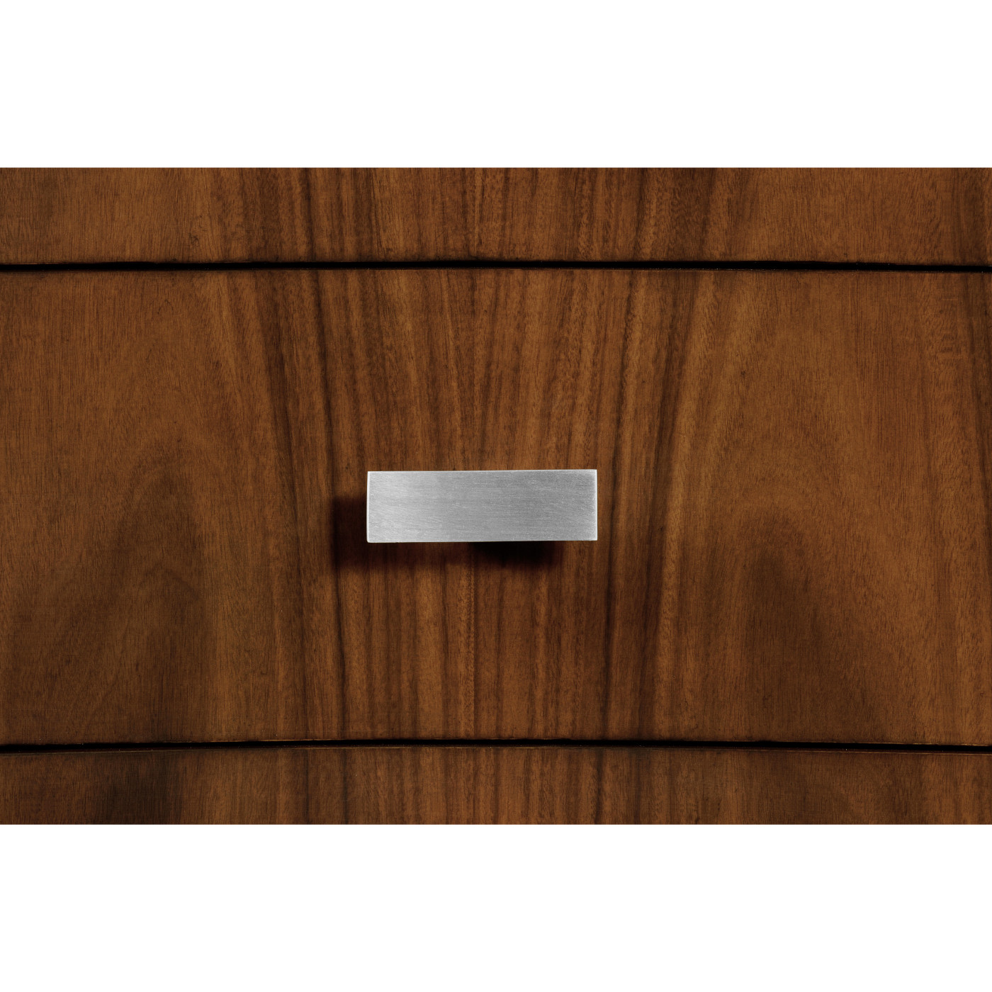 Art Deco curved chest of drawers with stainless steel handles (High lustre)