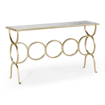 Églomisé & Silver Iron Circles Console