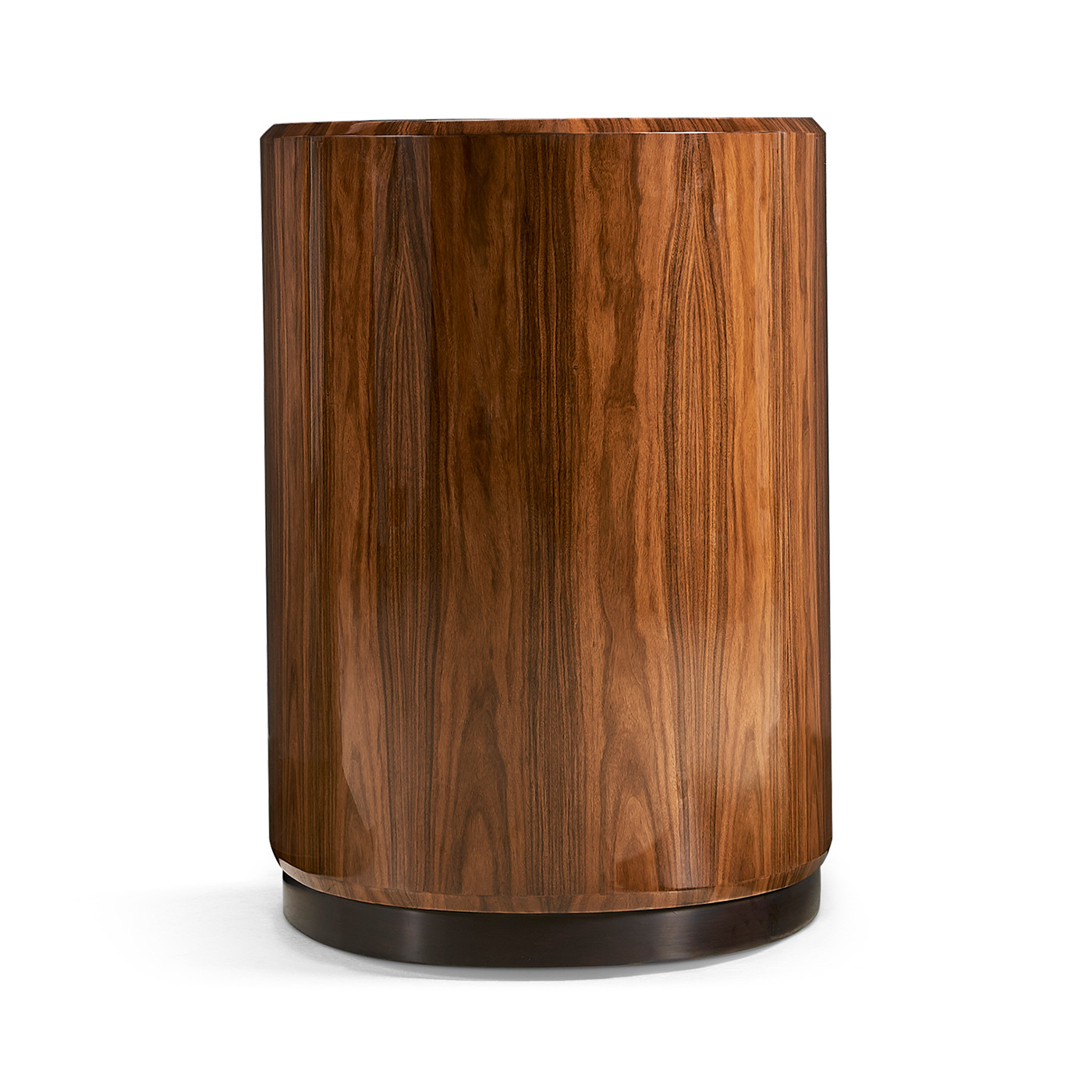 Art Deco Oval Chest of Drawers with Brass Handles (High Lustre)