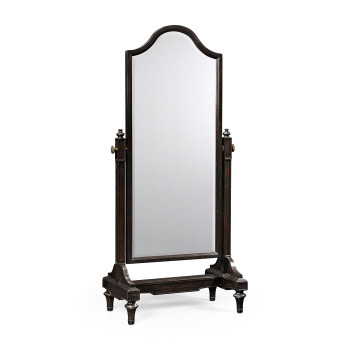 Ebonised cheval mirror (Full length)