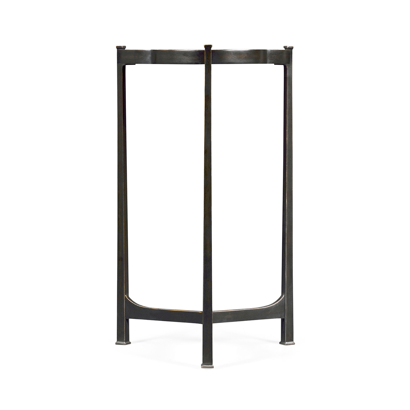 Églomisé & Bronze Iron Trefoil Lamp Table