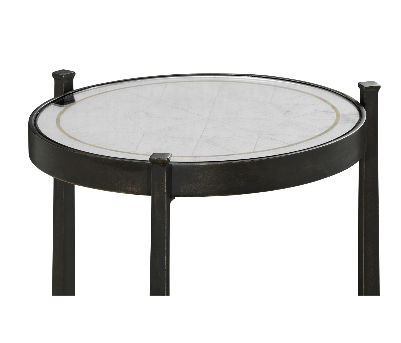 Églomisé & Bronze Iron Wine Table