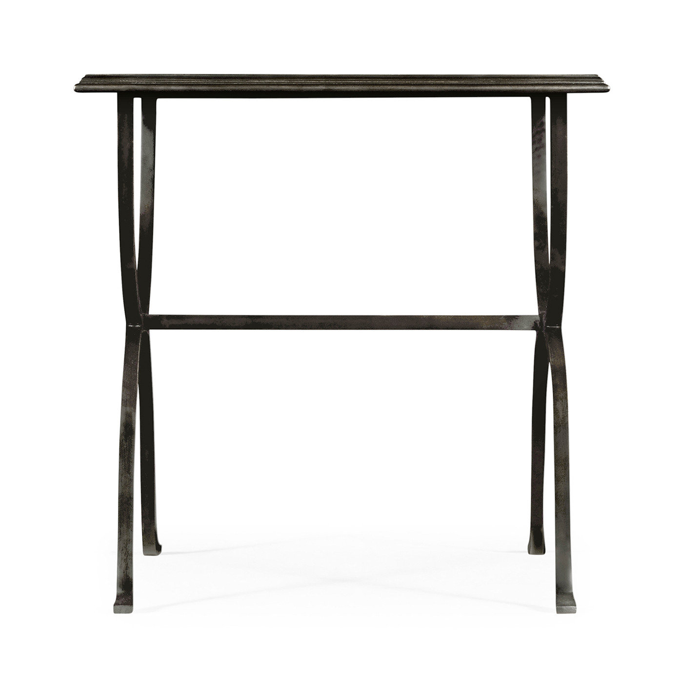 Églomisé & Bronze Iron Square Side Table